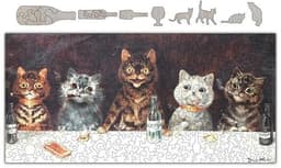 image-Cats Know How To Party Wooden Whimsical Puzzle #6713