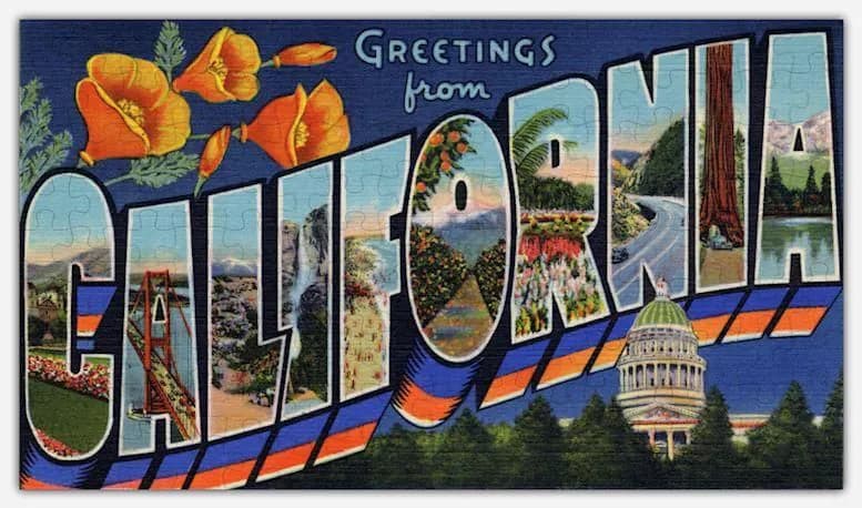 image-California State Wooden Jigsaw Puzzle #6722