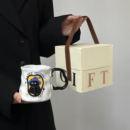 image-Cup Ceramic Hand High Sense Water Cup Box