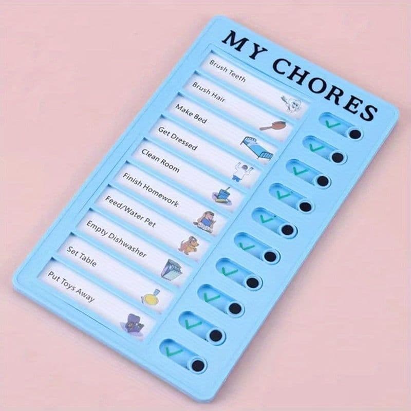 image-Self-discipline Punch Card Students' Develop Good Habits Planner Old Man My Chores Memo Message Inspection Table Can Replace Daily Life, Good Habits Develop Daily Learning Task Planning