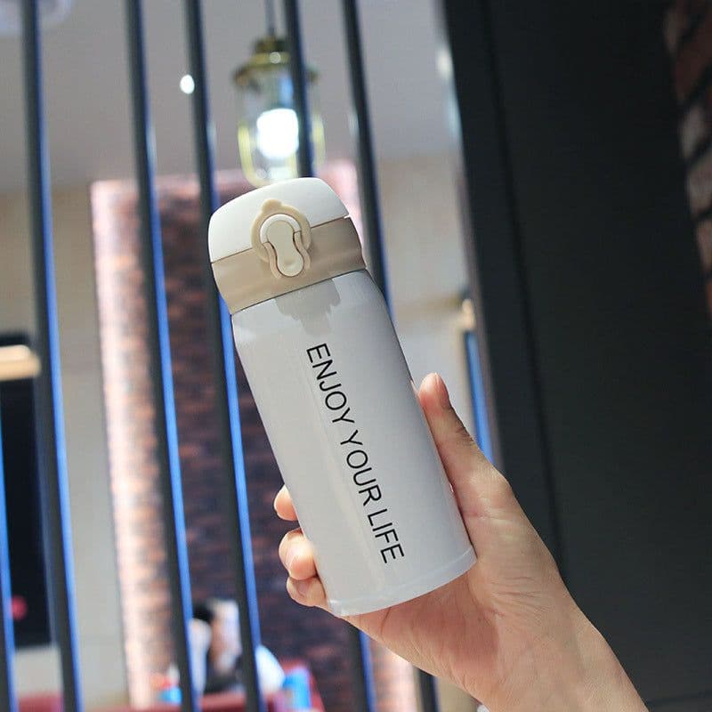 image-Portable Water Cup With Vacuum Bounce Cover 350ml Cup Male