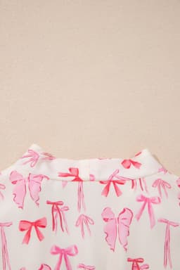image-Pink Full Zip Cinched Waist Sleeveless Bow Mini Dress