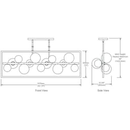 image-13LT Halgn Horiz Pend MB & VB, Champagne Glass