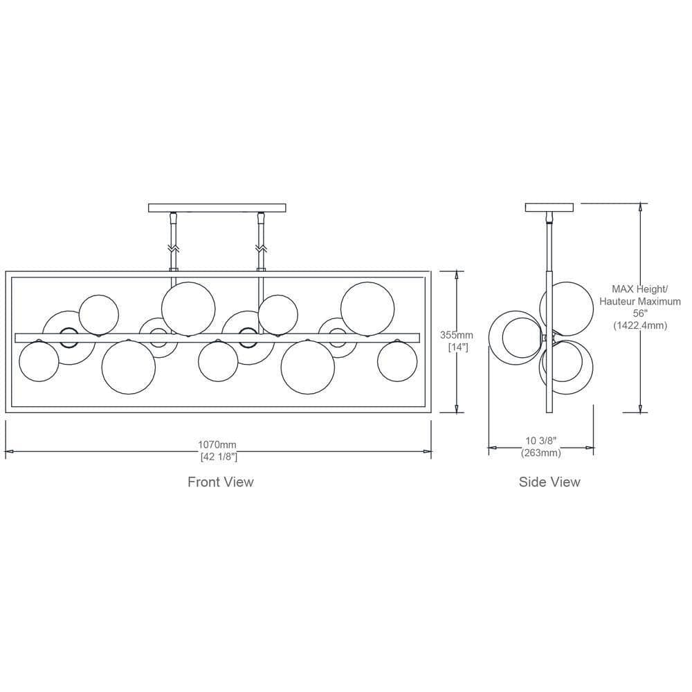 image-13LT Halgn Horiz Pend MB & VB, Champagne Glass