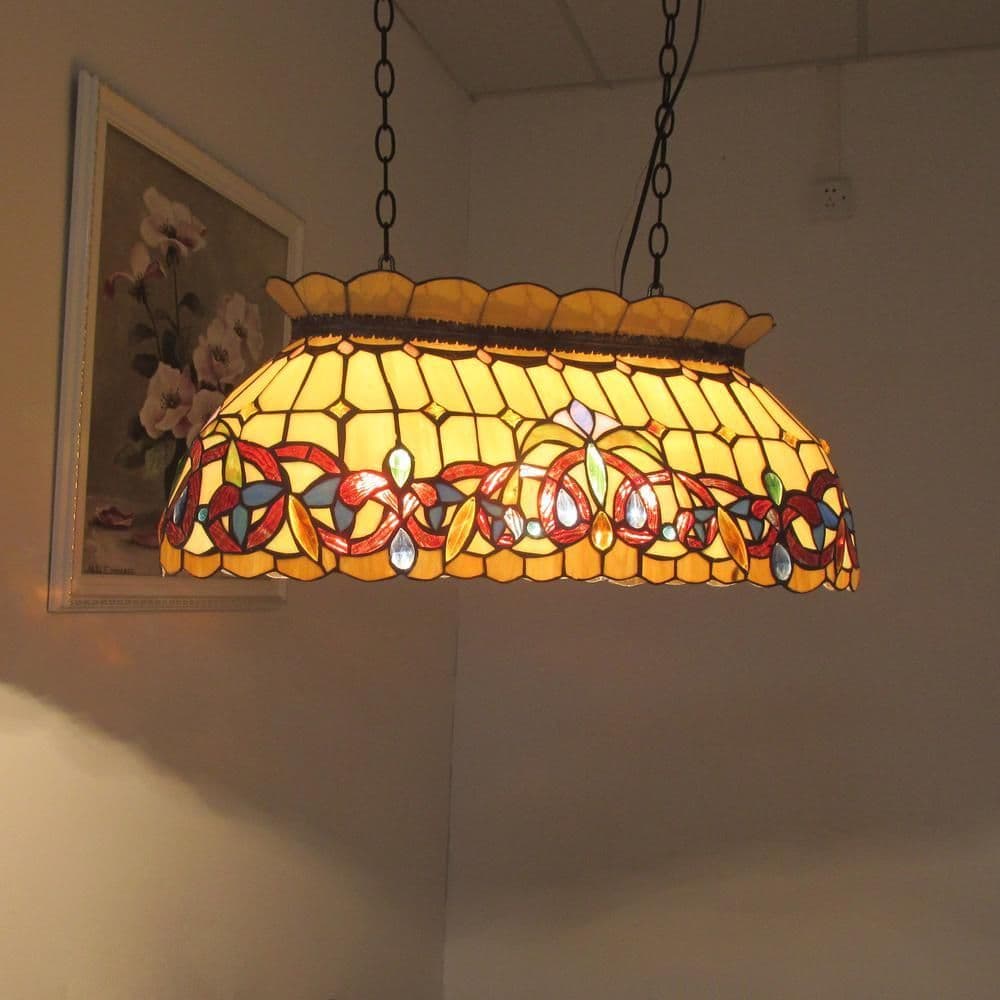 image-SERENITY Victorian 3 Light Dark Bronze Island Pendant 28" Wide