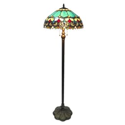 image-AUBREY Victorian 2 Light Antique Dark Bronze Floor Lamp 18" Shade