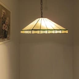 image-THEROS Tiffany-style 2 Light Mission Hanging Pendant Fixture 18" Shade