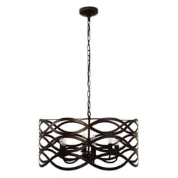 image-CAPELLA Transitional 6 Light Oil Rubbed Bronze Ceiling Pendant 24" Wide
