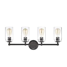 image-CHLOE Lighting JOYCE Contemporary 4 Light Rubbed Bronze Bath Vanity Fixture 28" Width