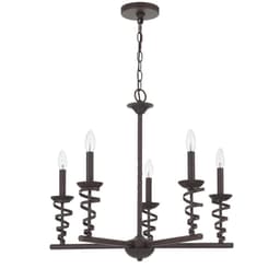 image-60W x 5 Forbach metal chandelier (Edison Bulbs are included)