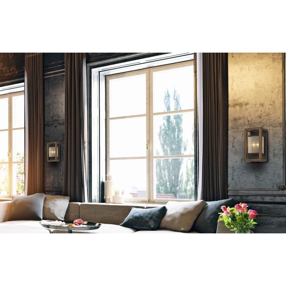 image-40W X 2 Rubber Wood Wall Sconce With Organza Shade (Edison Bulbs Not Included)
