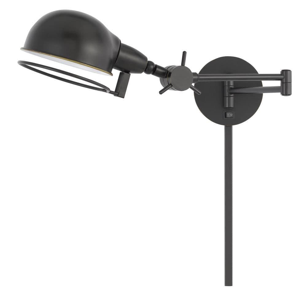 image-60W Linthal Swing Arm Wall Lamp With Adjustable Shade With 3 Ft Wire Cover