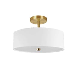 image-3LT Incandescent Semi-Flush AGB, White Shade