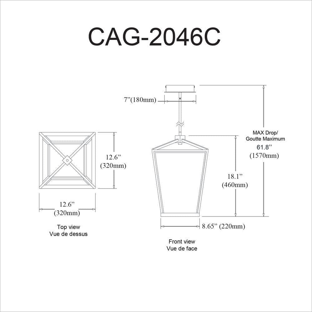 image-46W Chandelier, AGB, WH Silicone Diffuser