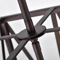 image-CHLOE Lighting IRONCLAD Industrial 4 Light Oil Rubbed Bronze Inverted Pendant Ceiling Fixture 14" Wide