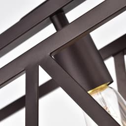 image-CHLOE Lighting IRONCLAD Industrial 5 Light Oil Rubbed Bronze Island Pendant Ceiling Fixture 35" Wide