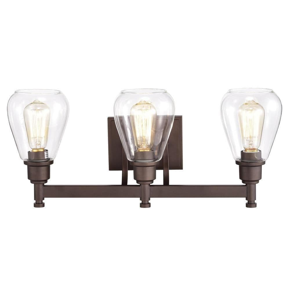 image-CHLOE Lighting HUDSON Transitional 3 Light Oil Rubbed Bronze Bath Vanity Fixture 23" Wide