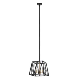 image-CHLOE Lighting IRONCLAD Industrial 4 Light Textured Black Inverted Pendant Ceiling Fixture 14" Wide