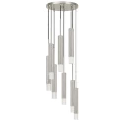 image-Troy Integrated Led Dimmable Hexagon Aluminum Casted 8 Lights Pendant
