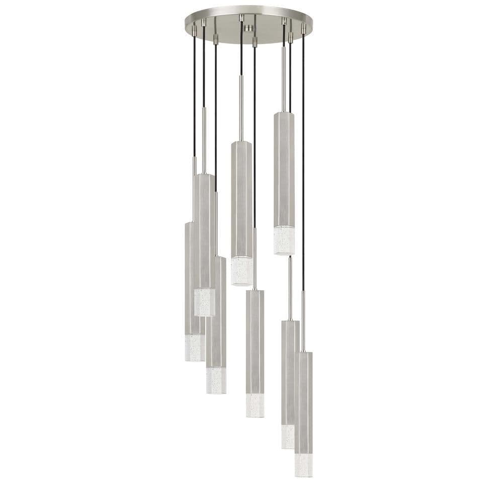 image-Troy Integrated Led Dimmable Hexagon Aluminum Casted 8 Lights Pendant