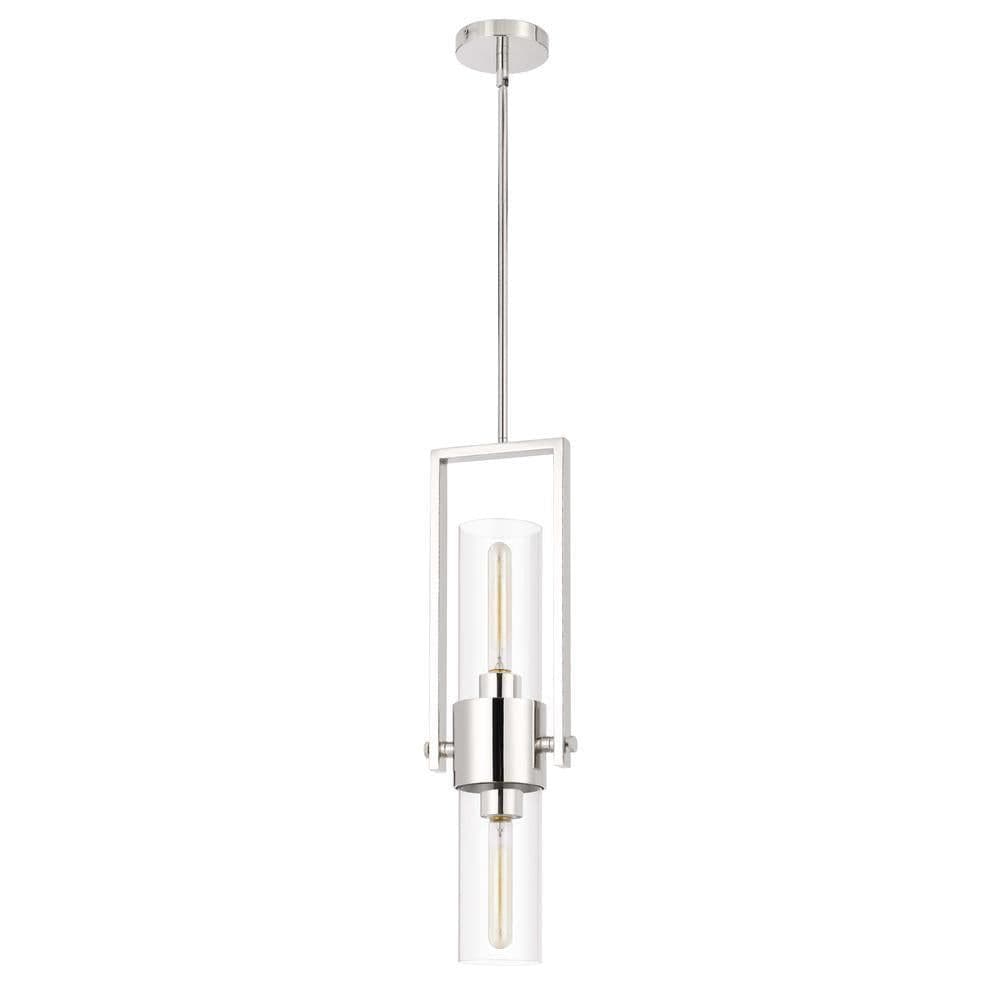 image-60W Redmond Metal Pendant With Clear Glass Shade