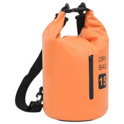 image-vidaXL Dry Bag with Zipper Orange 4 gal PVC 2784