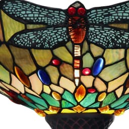 image-CHLOE Lighting EMPRESS Tiffany-style Dark Bronze 1 Light Torchiere Lamp 14" Shade