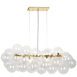 image-10LT Halogen Horiz Pendant, AGB, Clear Glass