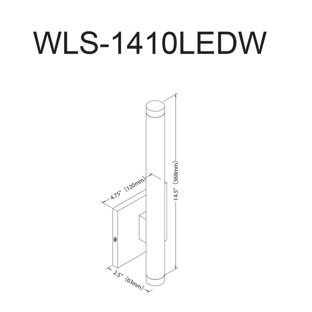 image-10W Wall Sconce, AGB with FR Acrylic Diffuser