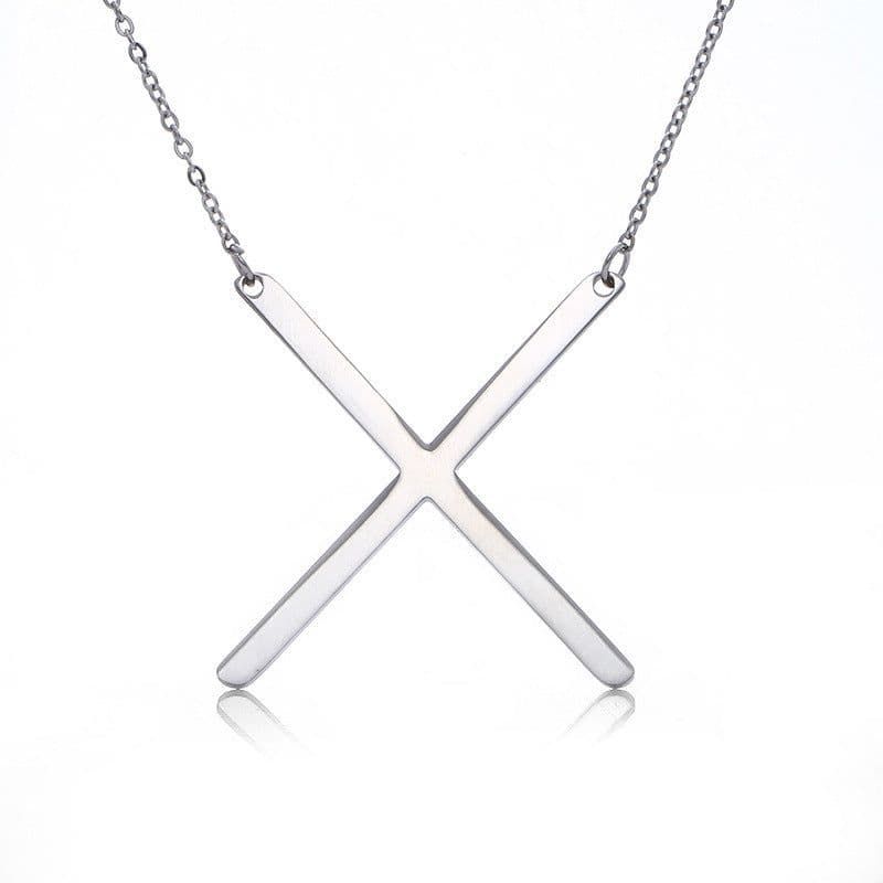image-Fabulous Rose Gold Plated Stainless Steel Initial Letter Pendant Necklace