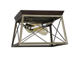 image-CHLOE Lighting Farmhouse-Style Two-Toned 2 Light Ceiling Flush Fixture 12" Wide