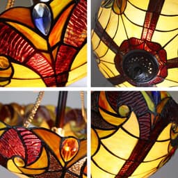 image-CHLOE Lighting ADIA Victorian Tiffany-Style Dark Bronze 2 Light Semi-Flush Fixture 16" Wide