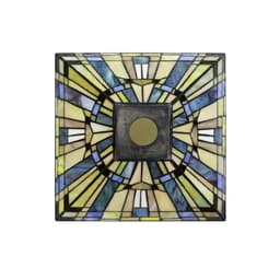 image-CHLOE Lighting KINSEY Tiffany-Style Blackish Bronze 1-Light Mission Torchiere Floor Lamp 14" Shade