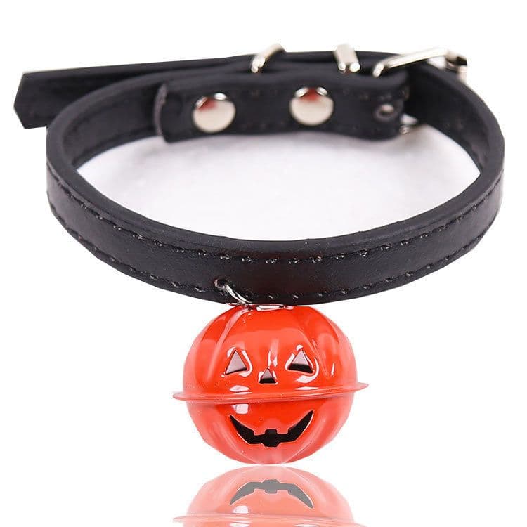 image-Halloween Pumpkin Pet Bell Collar Pet Dog Cat Necklace
