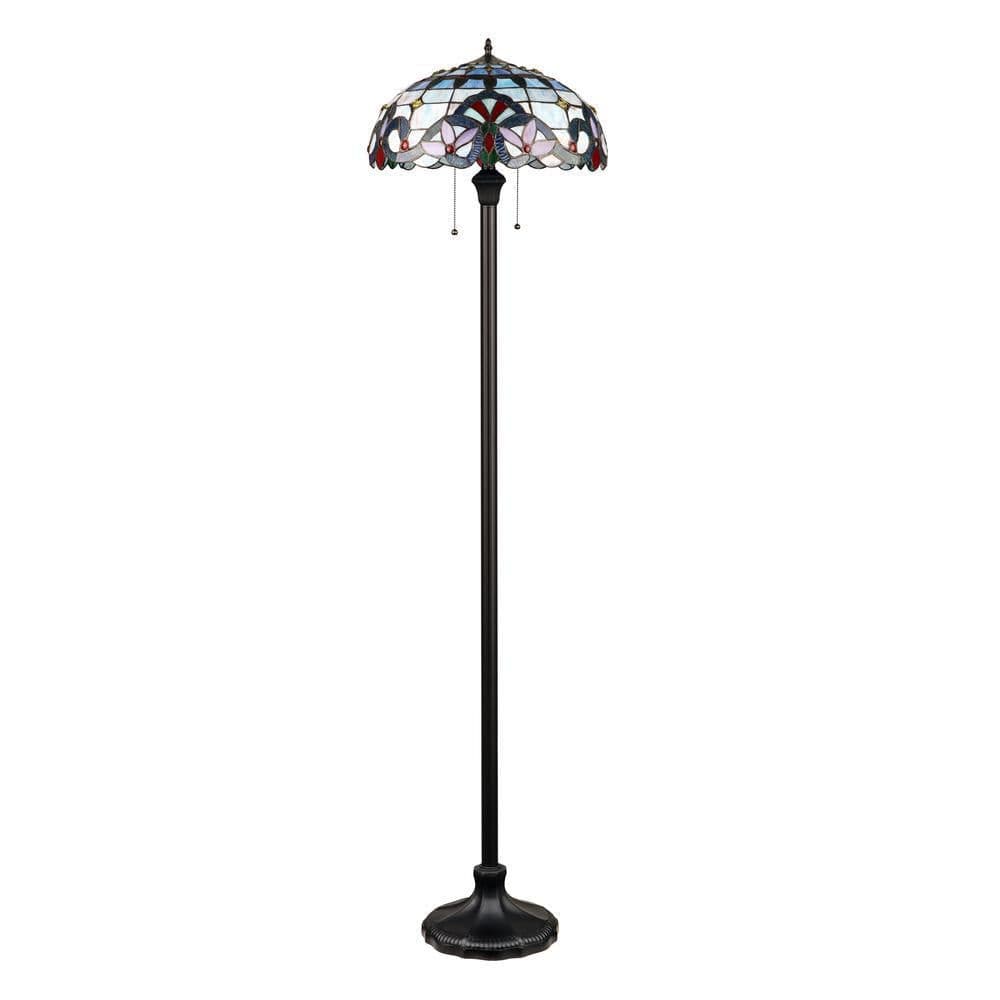 image-CHLOE Lighting GRENVILLE Victorian-Style Dark Bronze 2 Light Floor Lamp 18" Wide