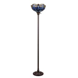 image-CHLOE Lighting SUNNIVA Dragonfly-Style Dark Bronze 1 Light Torchiere Floor Lamp 14" Wide