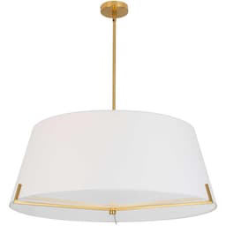 image-4 LT Incandescent Pendant, AGB, WH fabric shade
