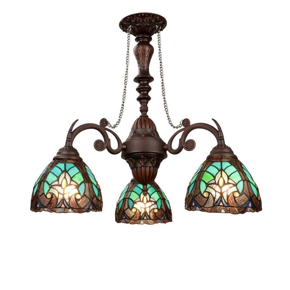 image-Liaison Victorian-Style 3-Light Antique Dark Bronze Finish Mini Chandelier