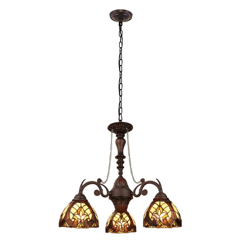 image-Liaison Victorian-Style 3-Light Antique Dark Bronze Finish Mini Chandelier