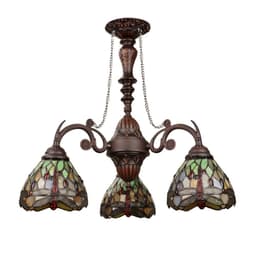image-Anisoptera Purity 3-Light Antique Dark Bronze Finish Mini Chandelier 24" Wide