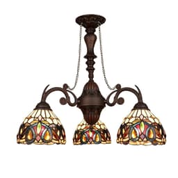 image-SERENITY Victorian-Style 3-Light Dark Bronze Finish Mini Chandelier 24" Wide