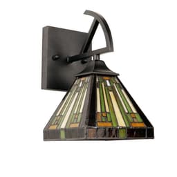 image-INNES Mission-Style 1-Light Blackish Bronze Finish Wall Sconce 6" Shade