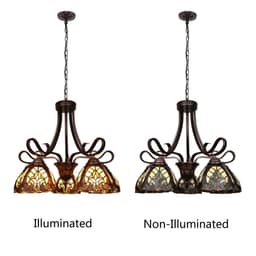 image-Victorian-Style 5-Light Antique Dark Bronze Finish Large Chandelier 25" Wide