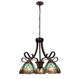 image-Victorian-Style 5-Light Antique Dark Bronze Finish Large Chandelier 25" Wide