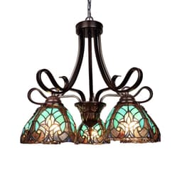 image-Victorian-Style 5-Light Antique Dark Bronze Finish Large Chandelier 25" Wide