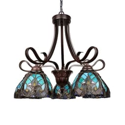 image-Victorian-Style 5-Light Antique Dark Bronze Finish Large Chandelier 25" Wide