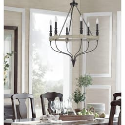 image-60W X 6 Grove Metal Chandelier