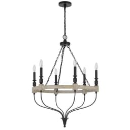 image-60W X 6 Grove Metal Chandelier