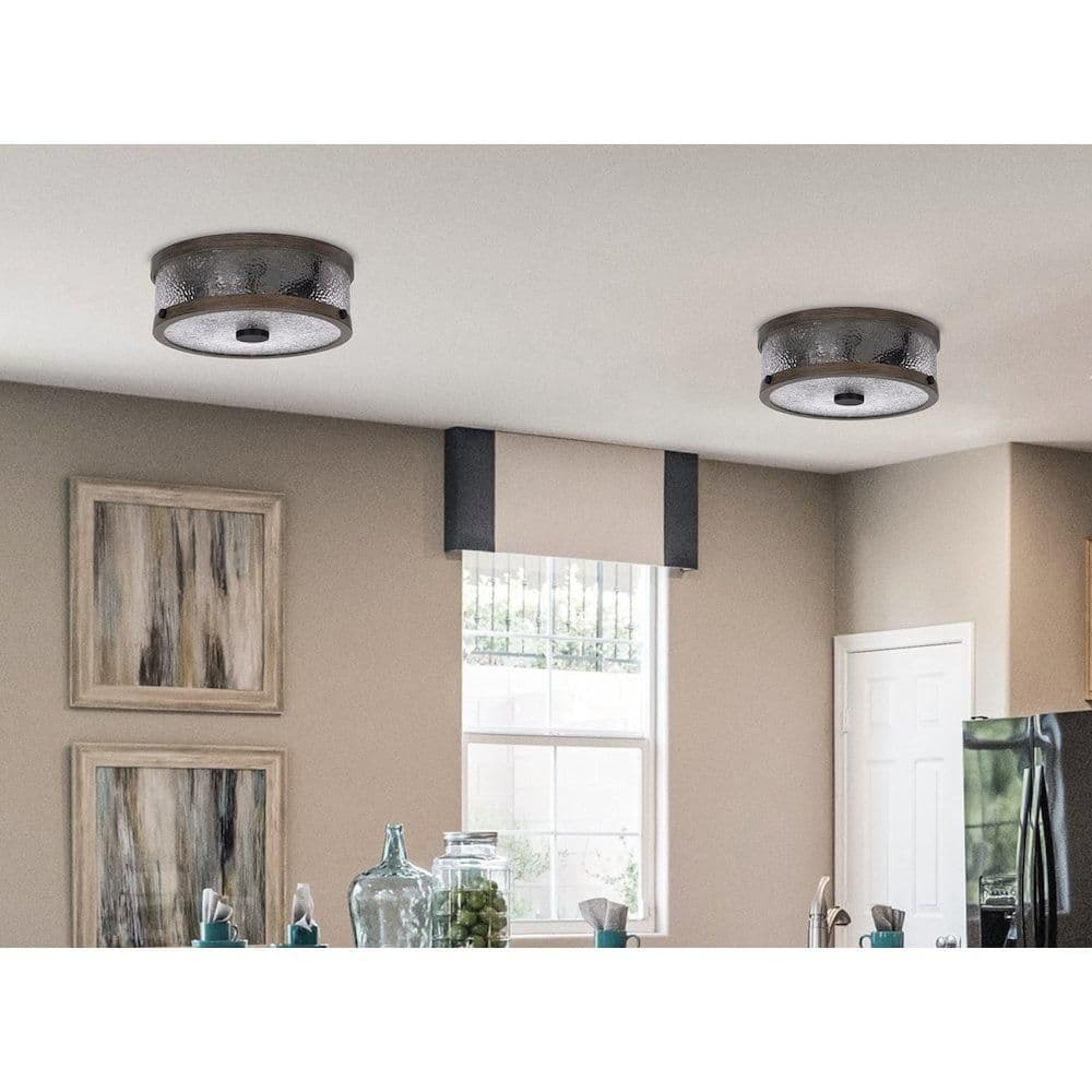 image-60W X 3 Mateo Metal/Glass Semi Flush Mount Fixture
