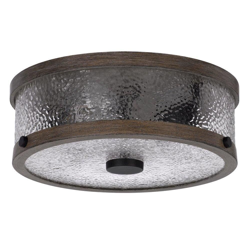 image-60W X 3 Mateo Metal/Glass Semi Flush Mount Fixture